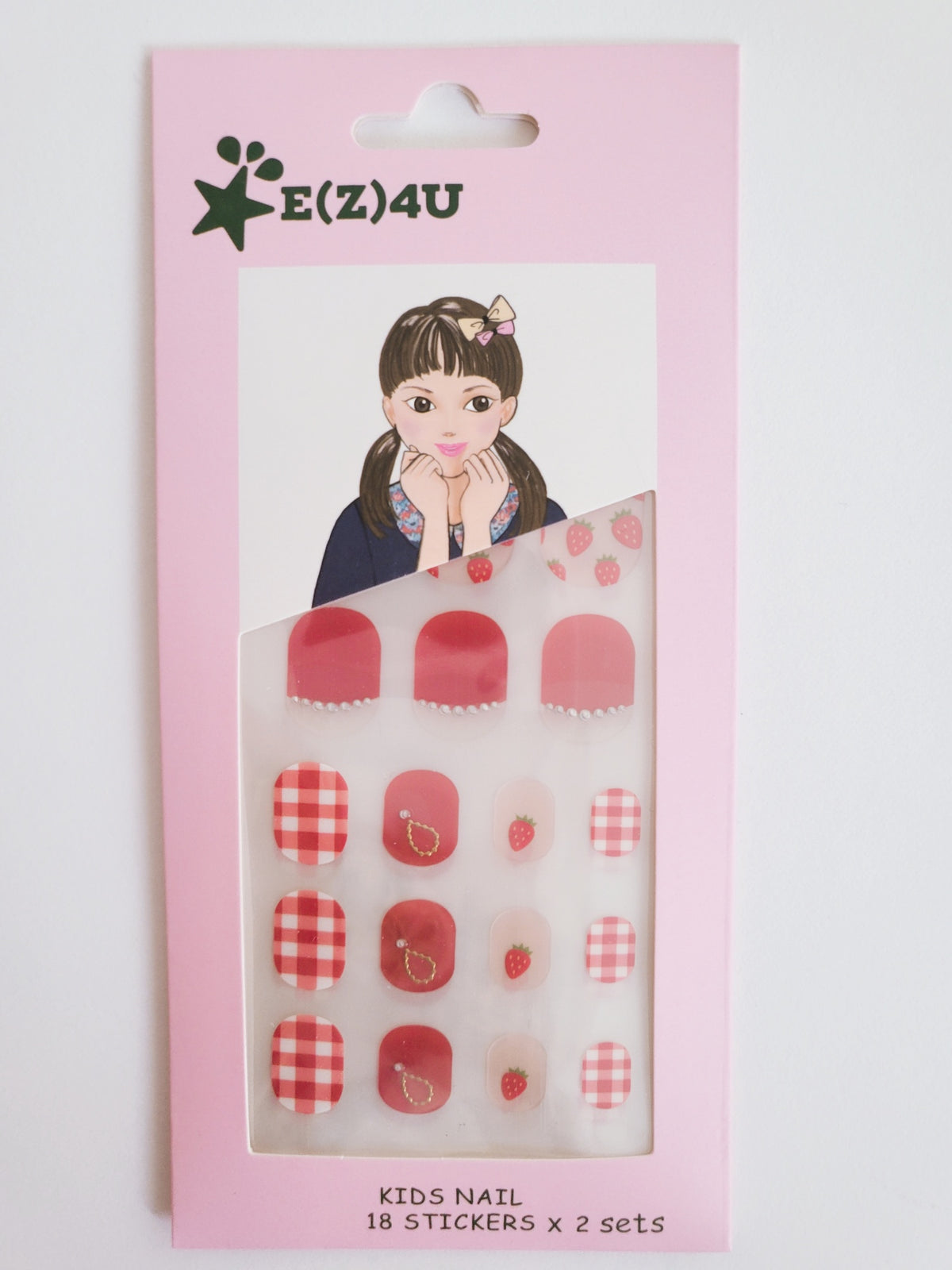 K- Strawberry- Kids Nail-#1